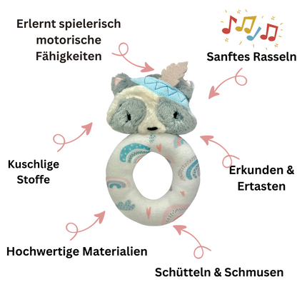 Rassel / Greifling Waschbär